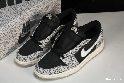 Black 1 Jordan Cement OG Retro Low 0724